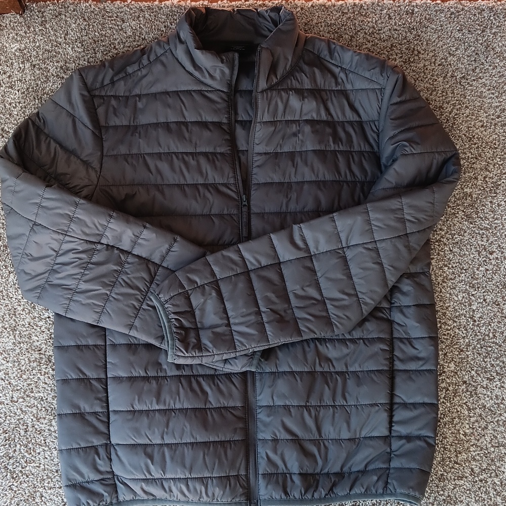 True Classic Grey Puffer Jacket